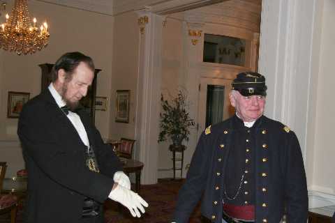 A brief moment with the President and the Col.